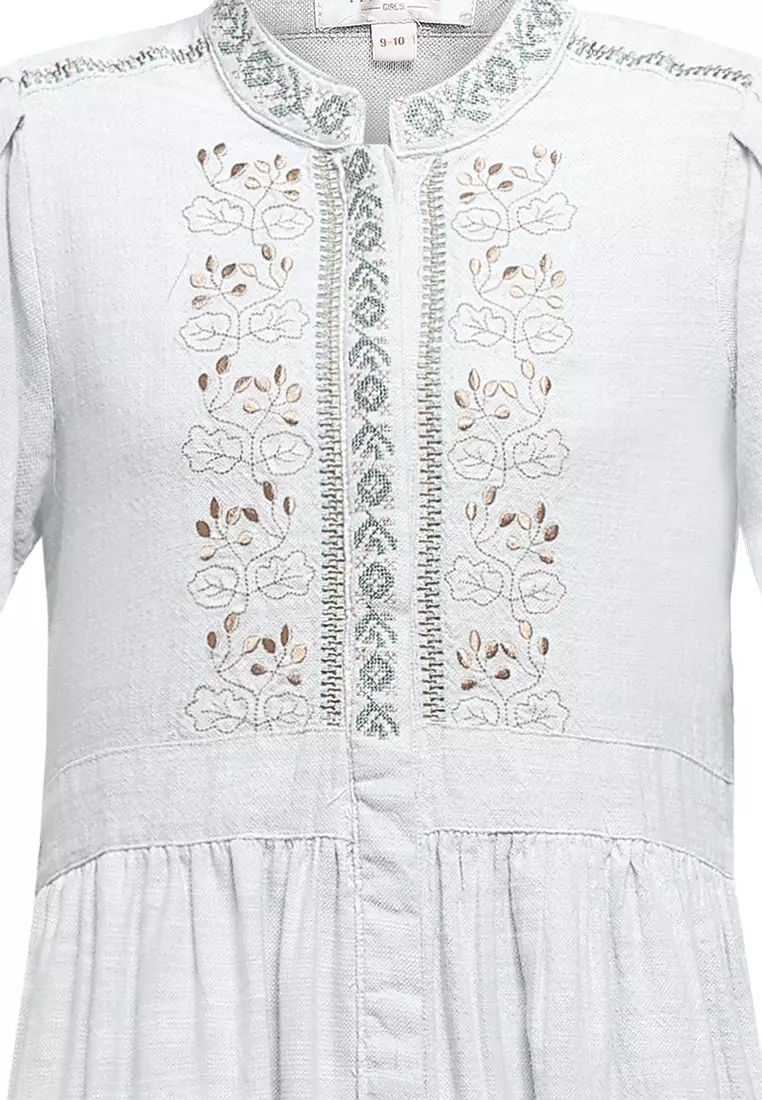 Pito Dito Girl Muqaddas Gamis Dress Anak Hijau Mint