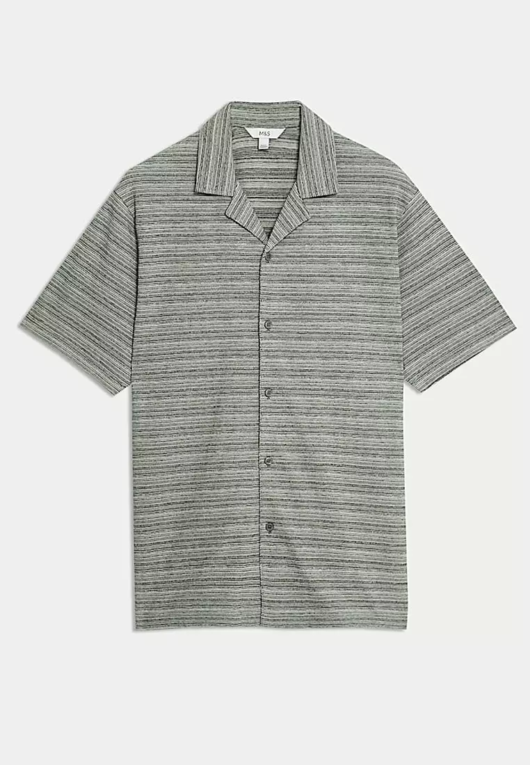 Cotton Rich Button Through Polo Shirt