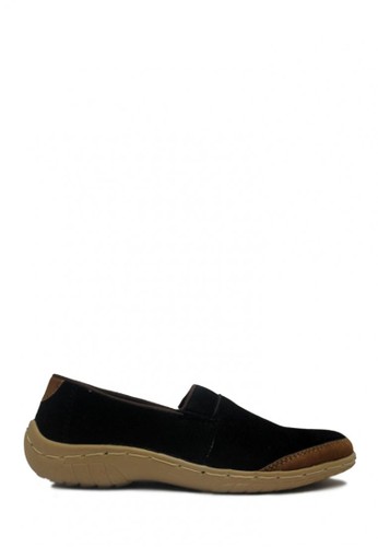 D-Island Shoes Slip On Chukka Suede Leather Black