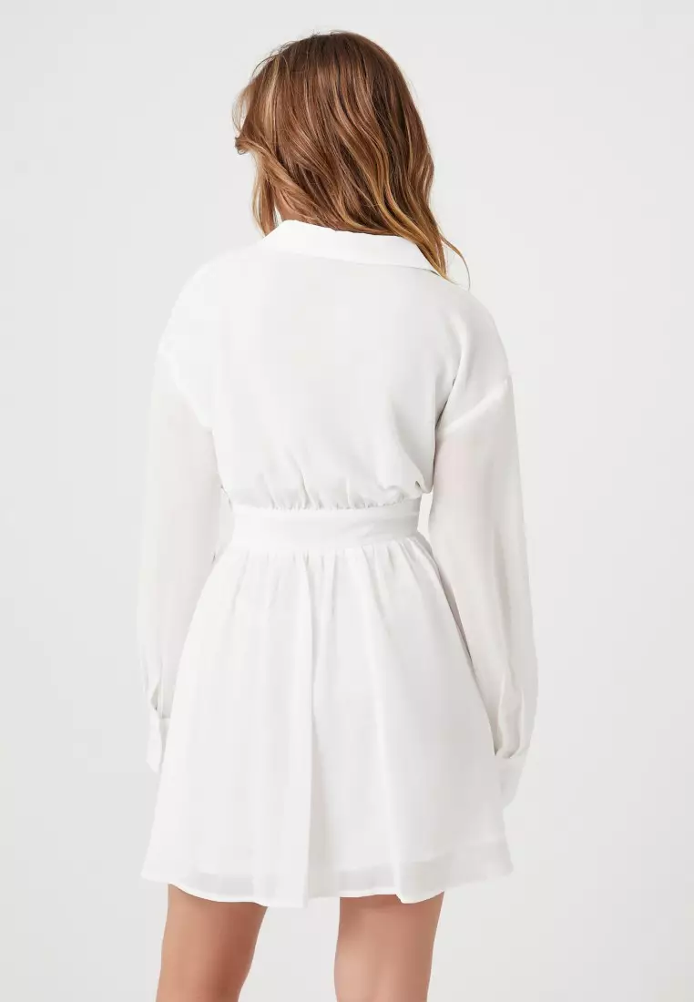 White chiffon sale dress forever 21