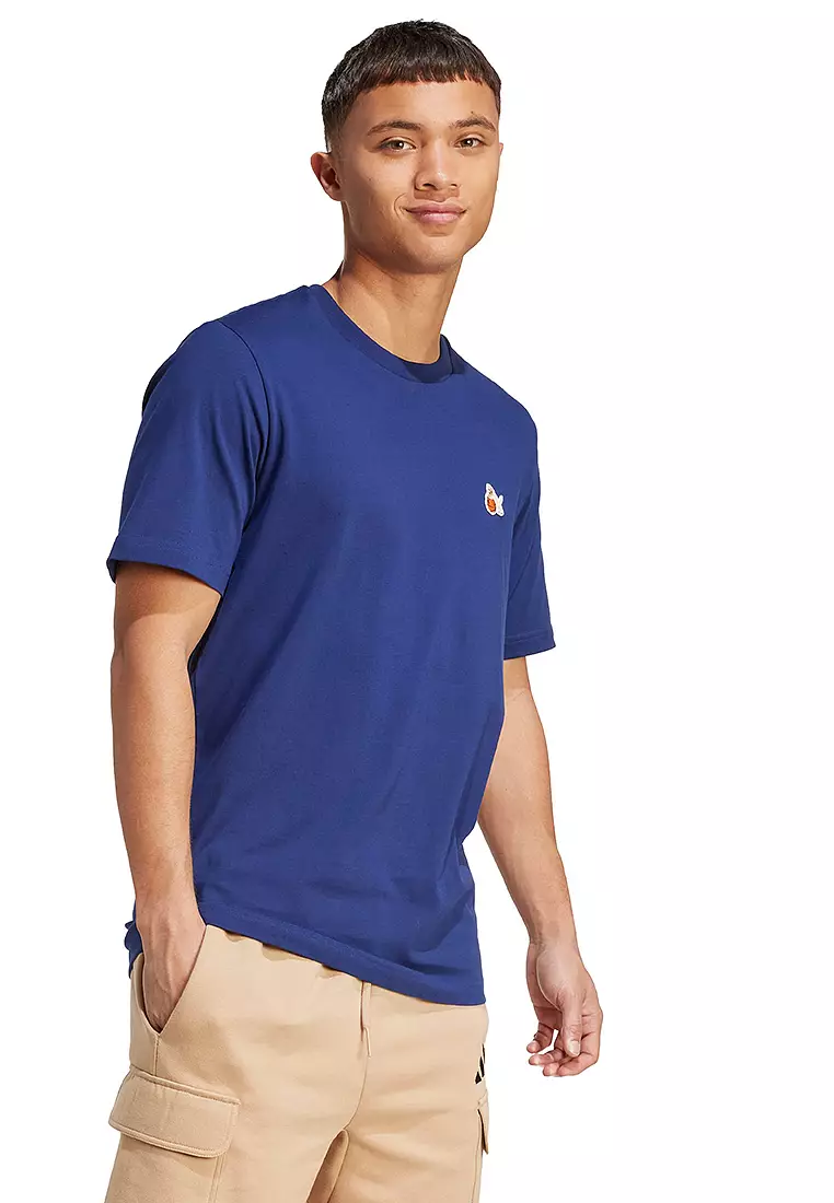 Dog Hoop Patch Graphic T-Shirt