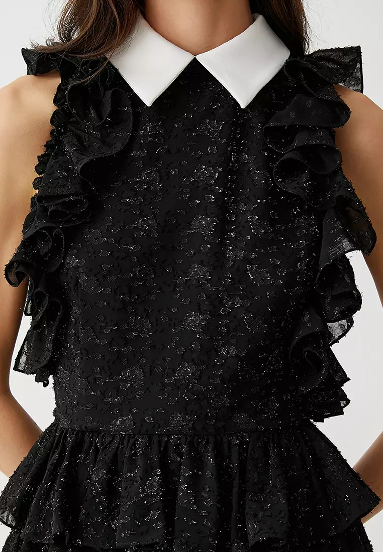 Sleeveless Ruffle Mini Dress