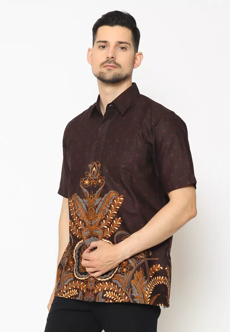 Hadinata Batik Pria Kemeja Pendek Fajri Fara