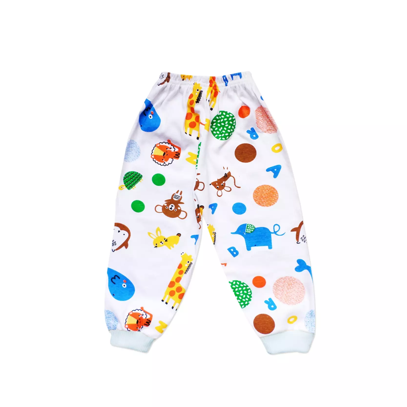 Skabe Setelan Piyama Bayi Anak Unisex Animals Polkadot 3061 Biru Muda