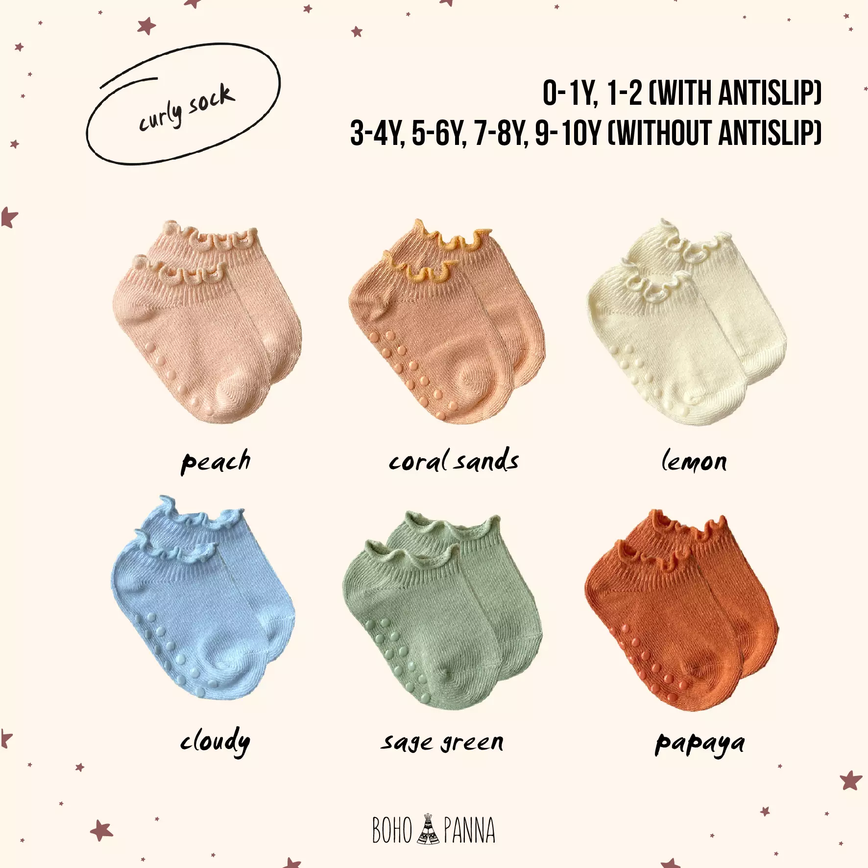 BOHOPANNA - CURLY SOCK - Kaos Kaki Anak