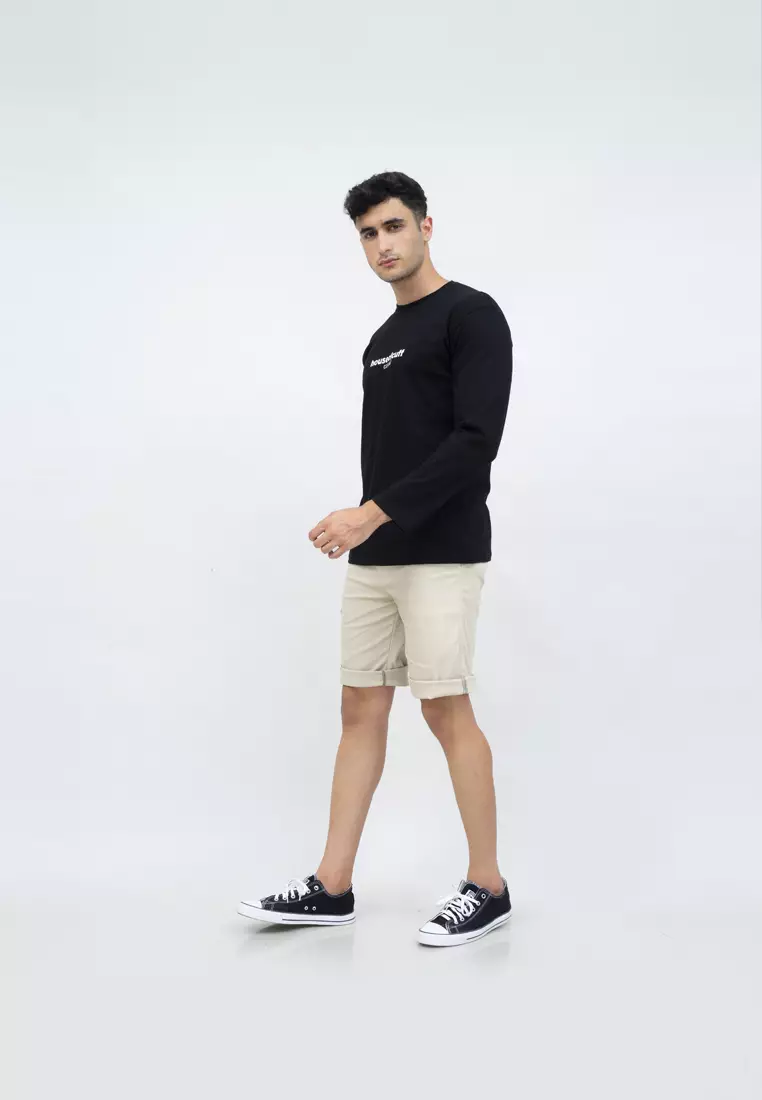 Kaos cotton combed lengan panjang pria unisex houseofcuff Tsunami