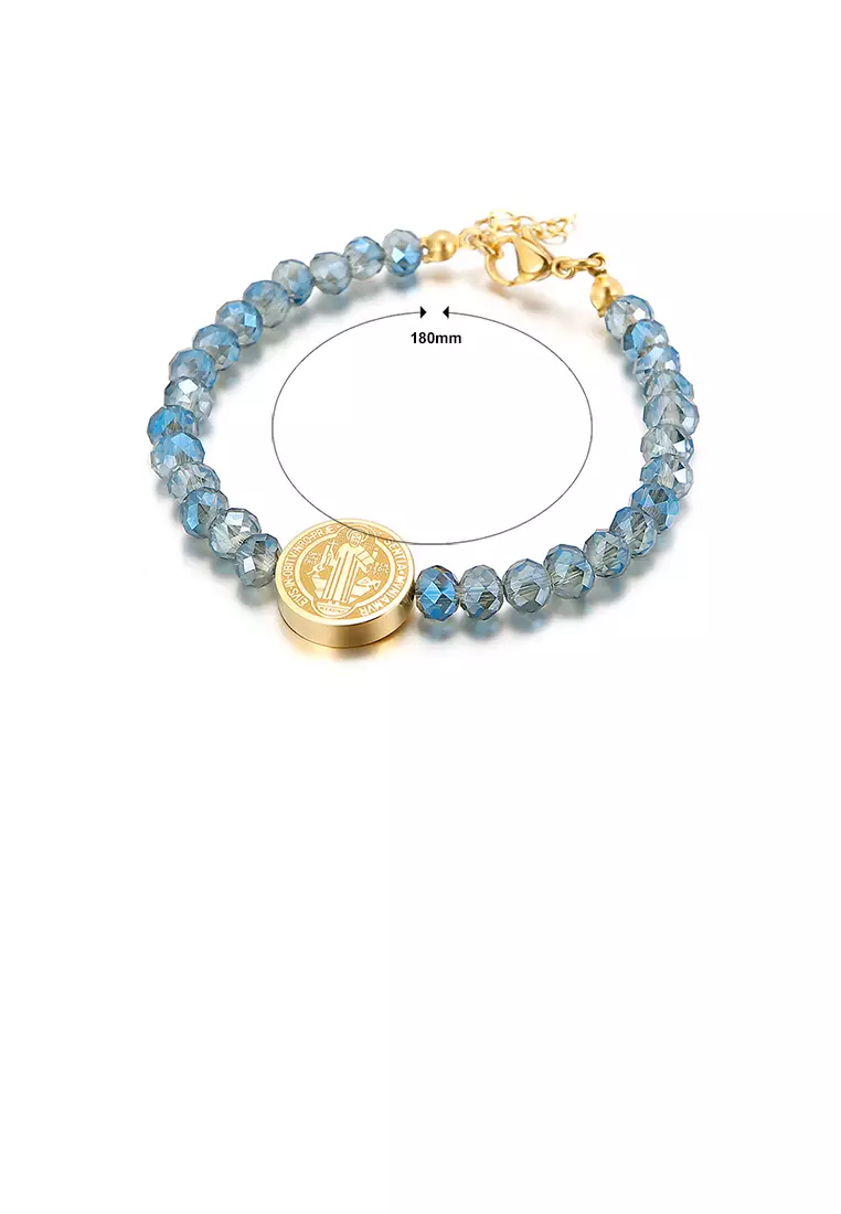 Gold jesus bracelet on sale