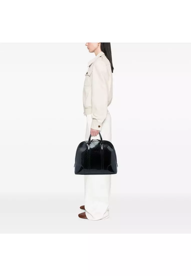 Pre-Loved Gucci Large Microguccissima Patent Nice Dome Top Handle Bag