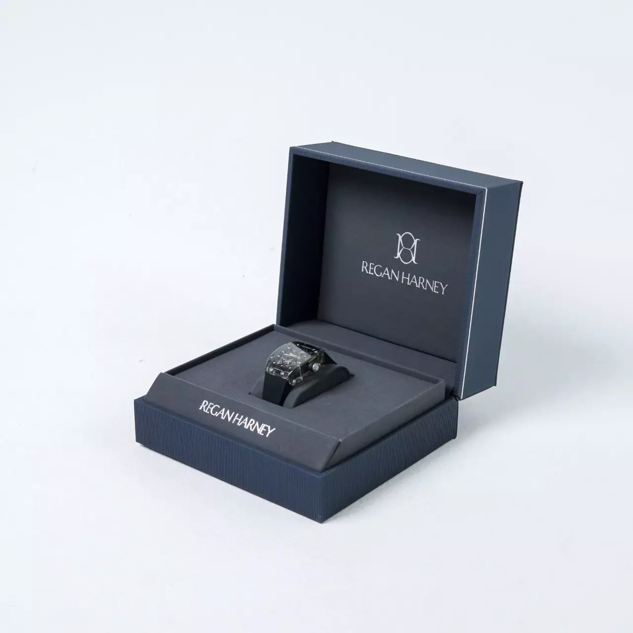 Jam Tangan REGAN HARNEY RH 36-12 NOIR BLACK CRYSTAL WATCH  100% ORIGINAL - OS 