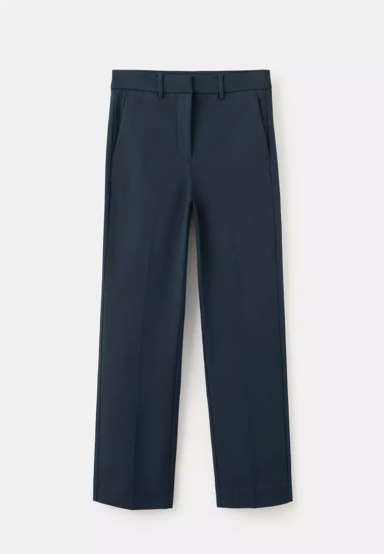 Straight-Cut Crop Trousers