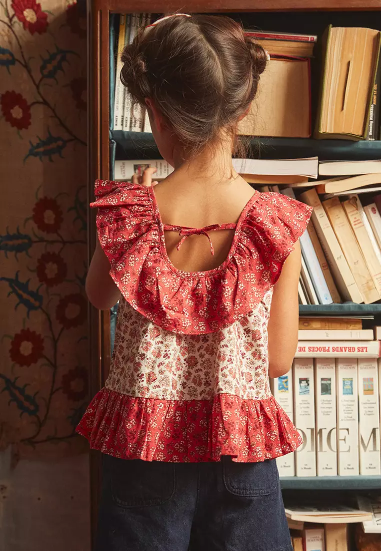 Terracotta Patchwork Blouse