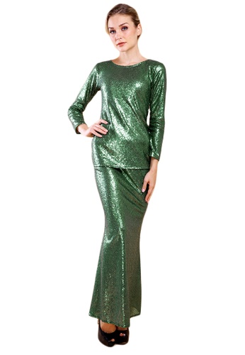 Maribeli Butik Feminin Sequin - Emerald Green from Maribeli Butik in green_1