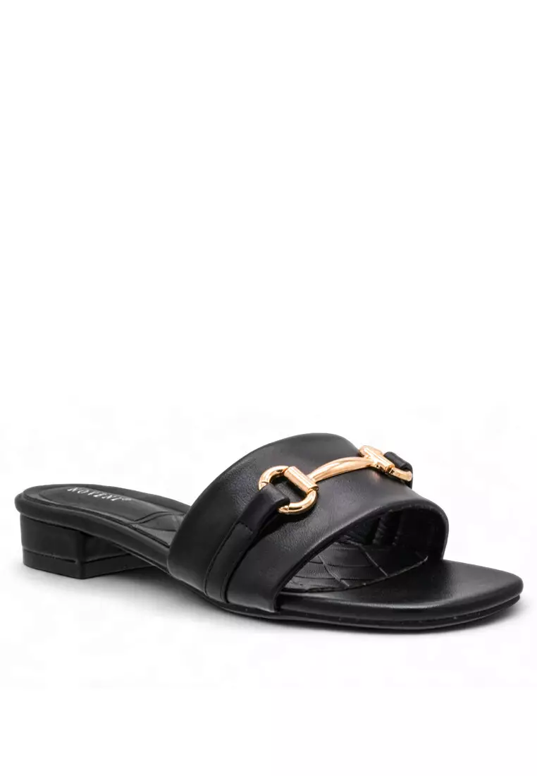 Women Slip On Faux Leather Fashion Heels - 240370216