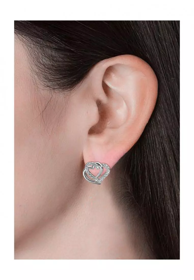 Vena Love Earring - Anting Crystal Swarovski by Her Jewellery