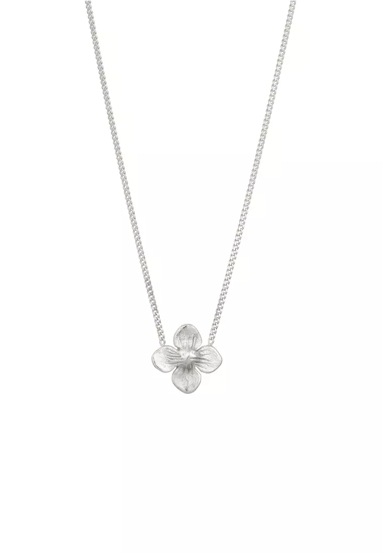 Necklace Pearls Flower Pearl White Embellished With Crystal By Swarovski®