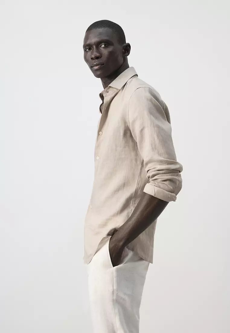 100% Linen Slim-Fit Shirt