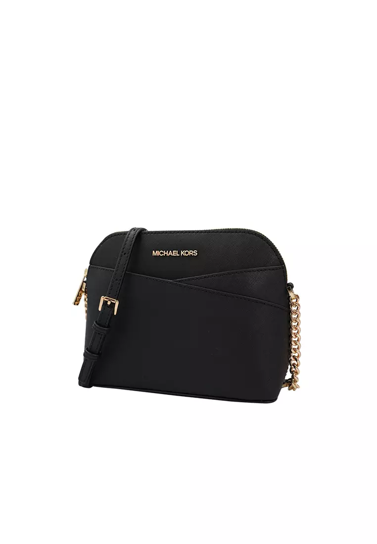 Jet Set Travel Medium Logo Dome Crossbody Bag in Black 35F1GTVC6T