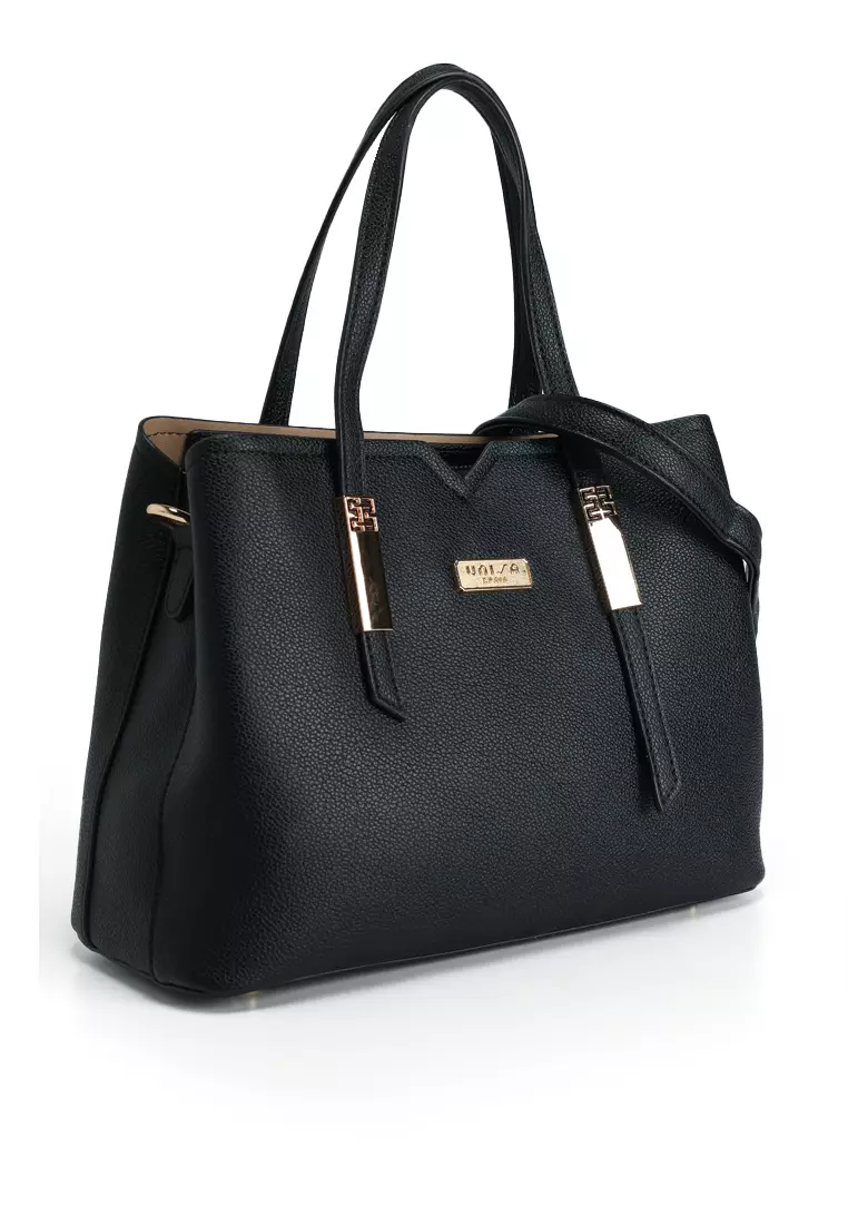 Pebbled Multi-Compartment Tote