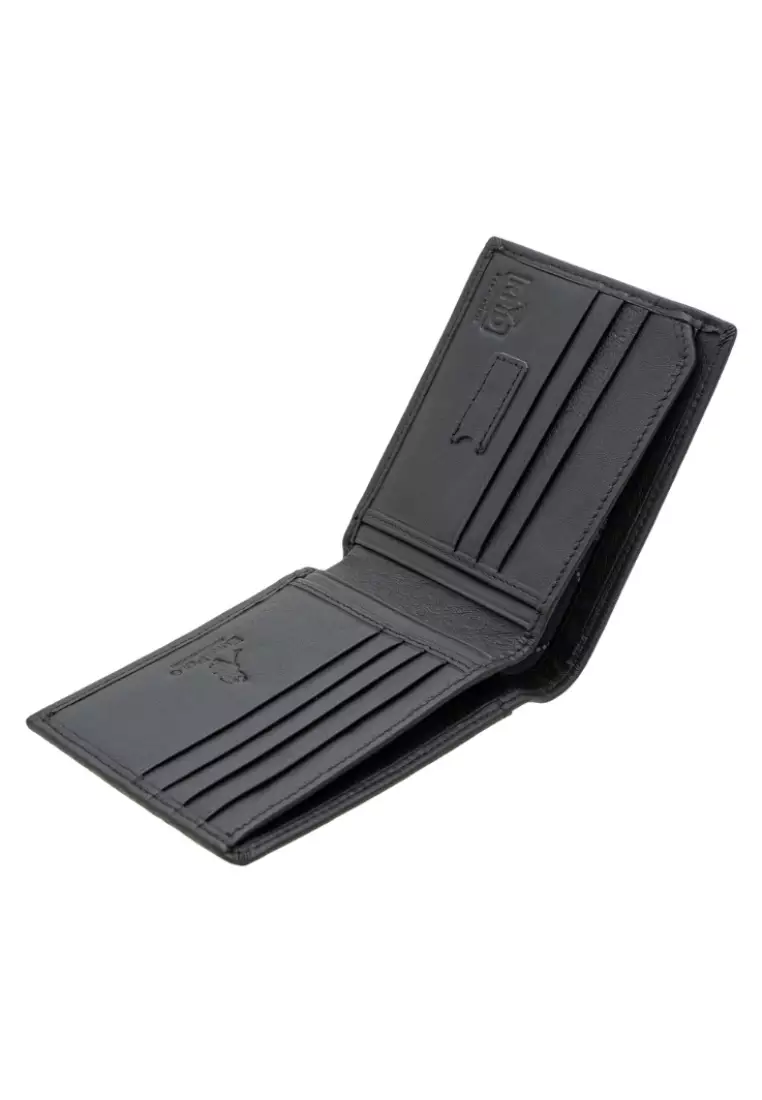 Men's Grain Leather RFID Minimalist Slim Bifold Big Wallet EWB 40363
