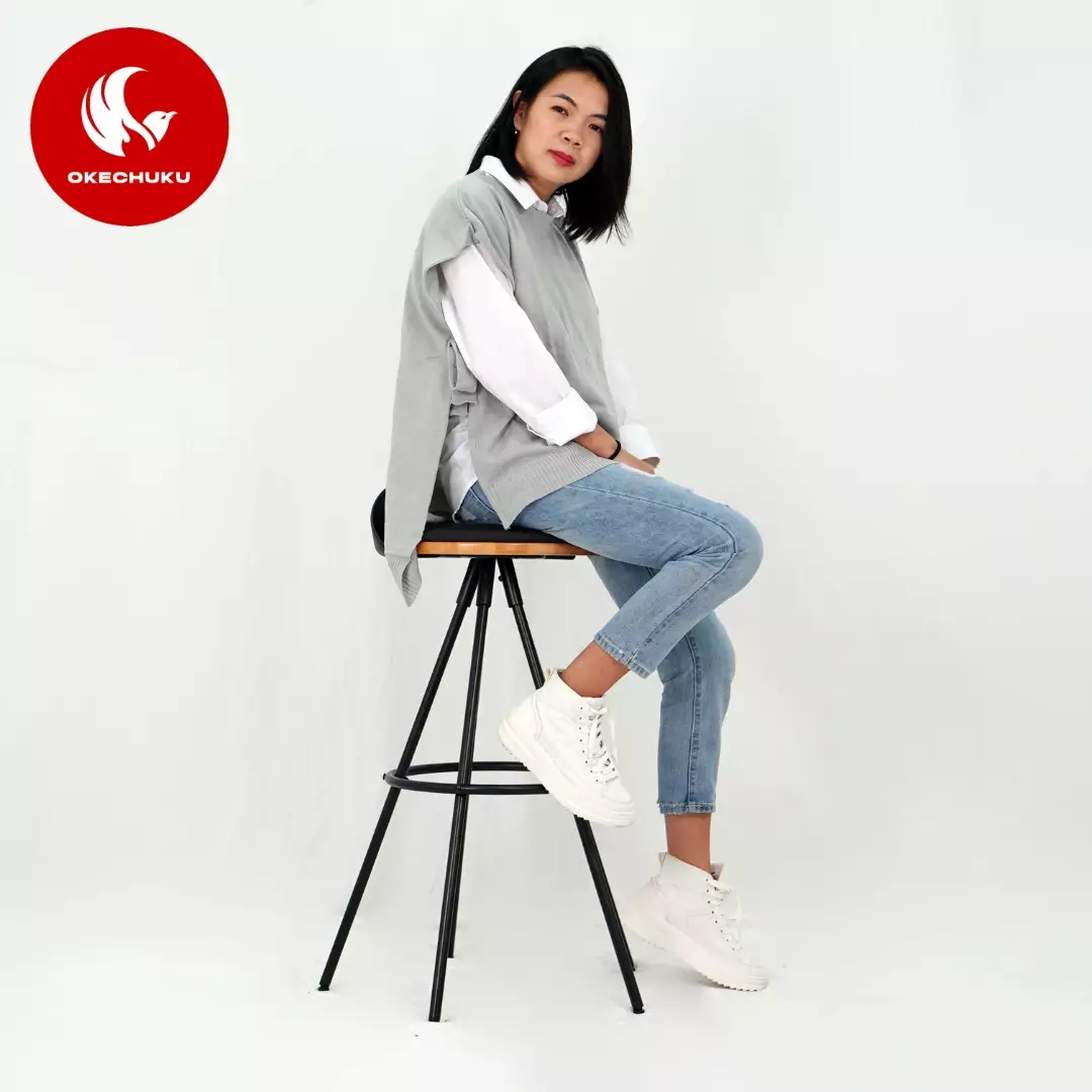 OKECHUKU Andien Knit Vest Korean Style Rompi Rajut Wanita Polos Vest Tali Outer Hijab