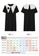 OUNIXUE black Elegant Lapel Bubble Shoulder Chiffon Dress C2013AA679DE1BGS_8