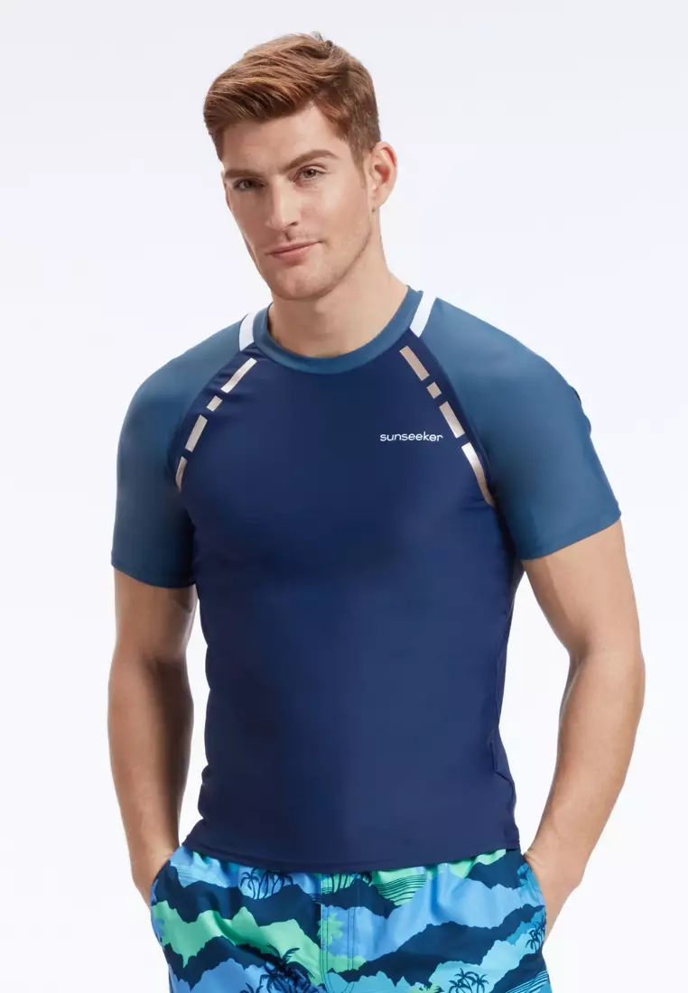Manner Raglan Navy Short Sleeves Rash Guard