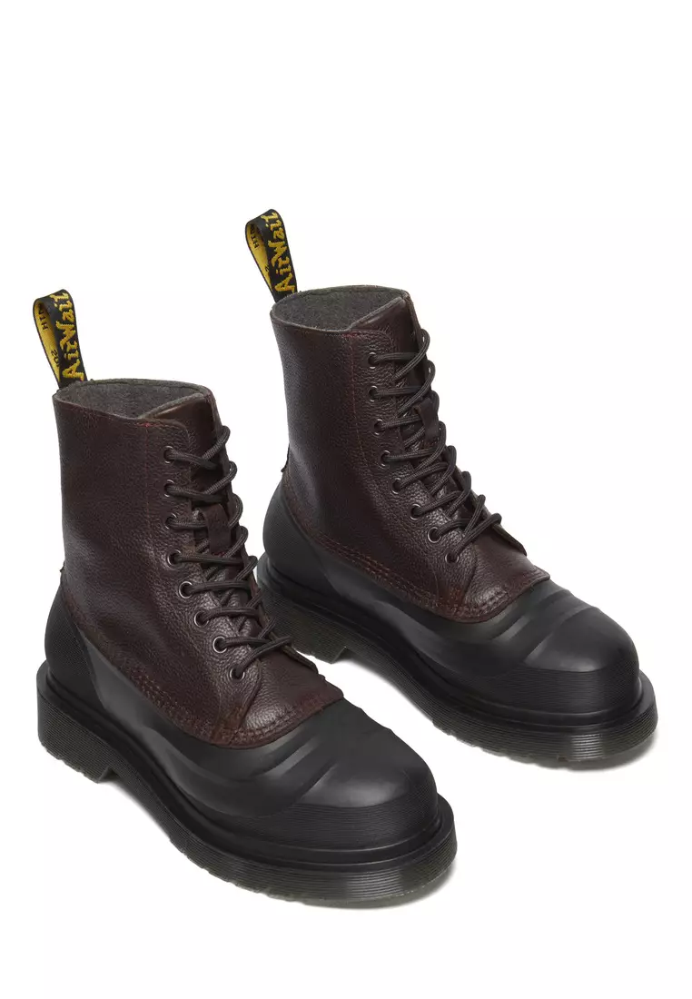 1460 Fleece Lined Leather Sub Black Oxblood Boots Men