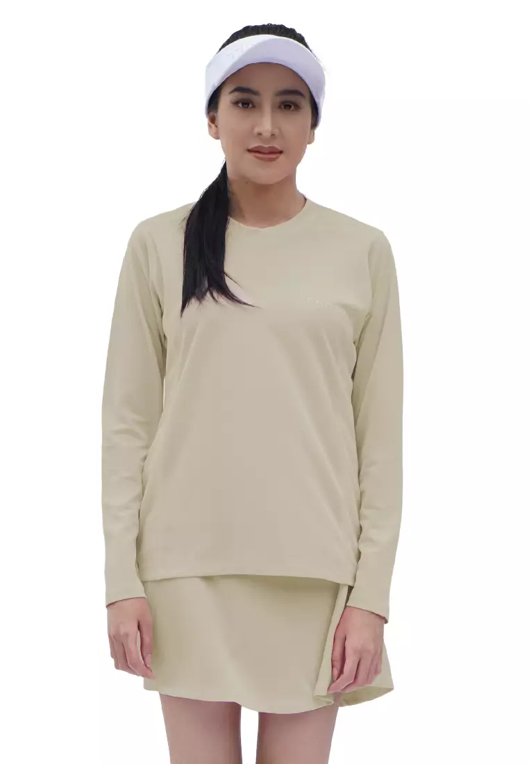 Tiento Kaos Running Dry Fit Baju Olahraga Wanita Lengan Panjang Gym Pakaian Sport Lari