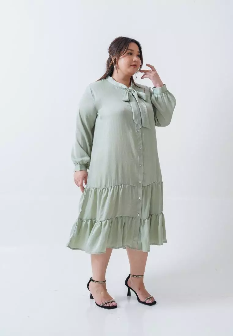 Plus Size Long Dress Ollenca sage