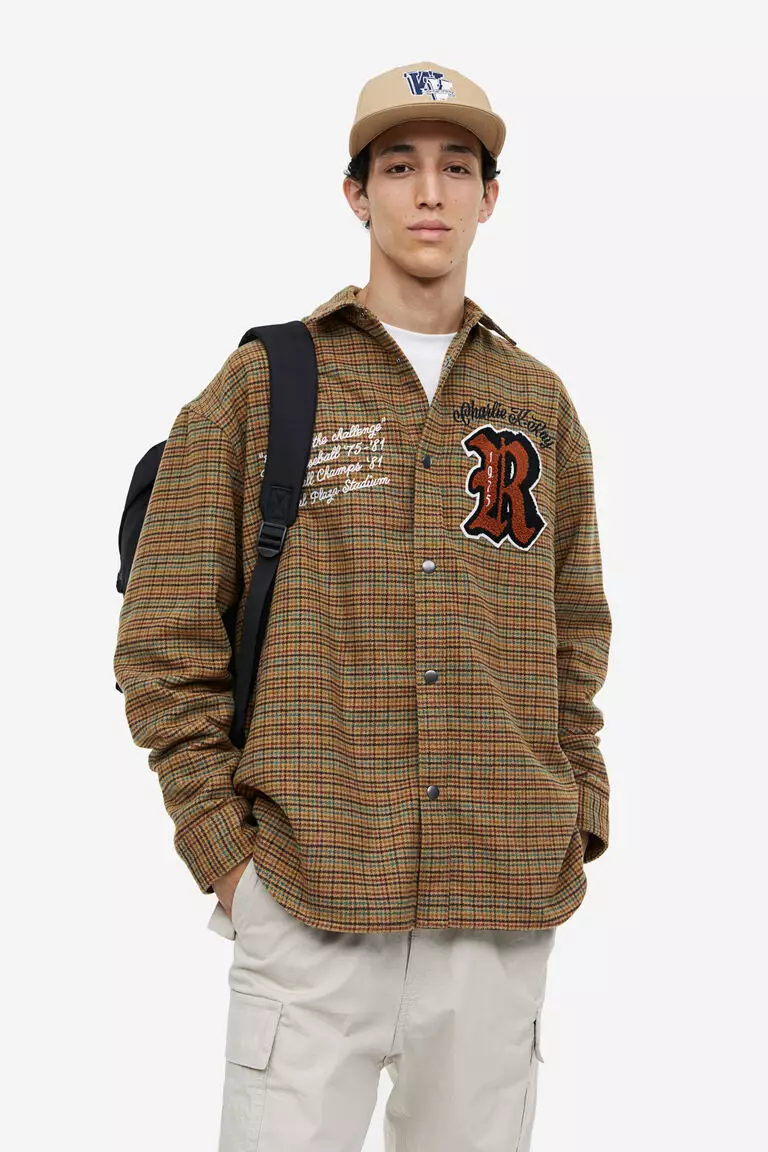 Jual H&M Oversized Fit Overshirt Original 2023 ZALORA Indonesia