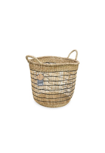 HOUZE ecoHOUZE Seagrass Tall Woven Basket With Handles 2F578HL60A12E6GS_1