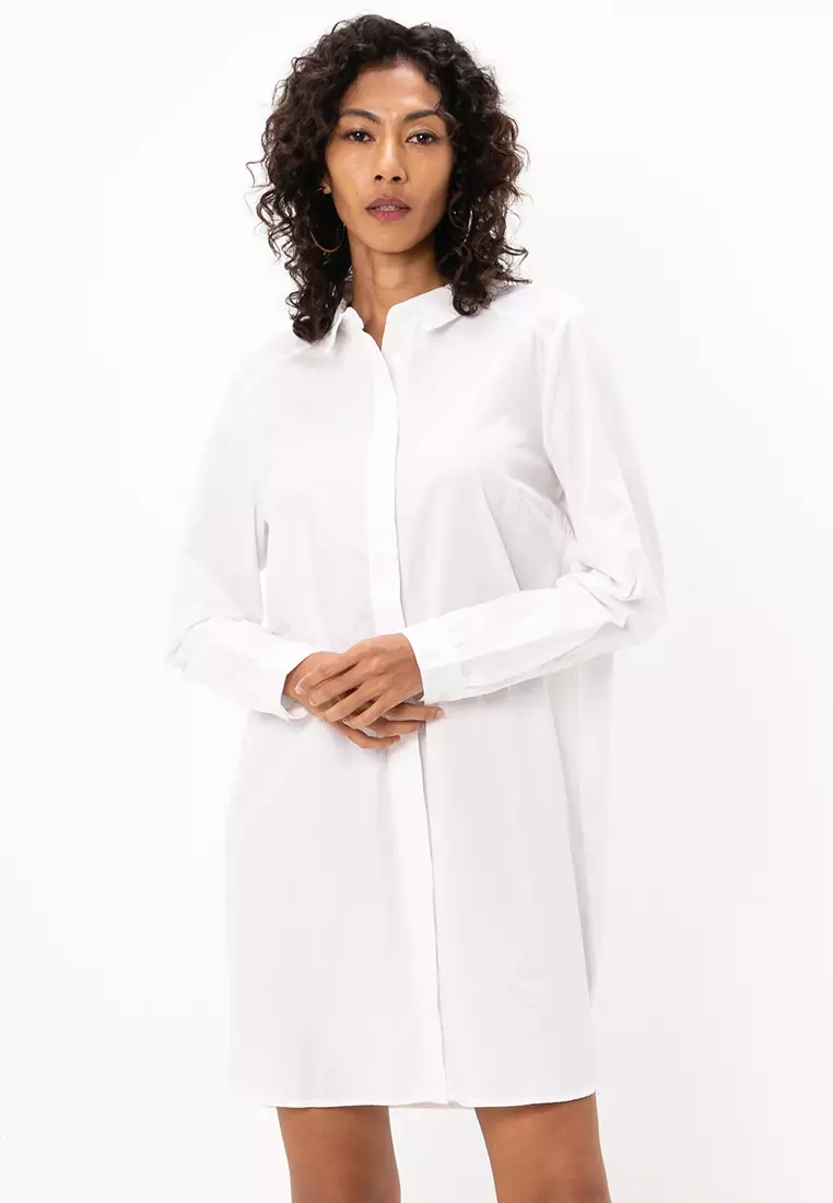 Asos design cotton mini shirt dress hot sale
