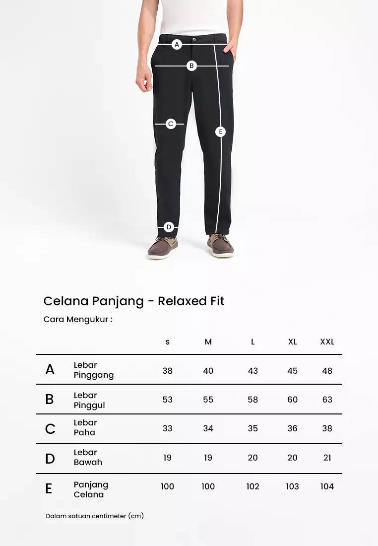 MANZONE - Celana Panjang Pria Bowzee 04 Relaxed Fit - Navy Warna Navy