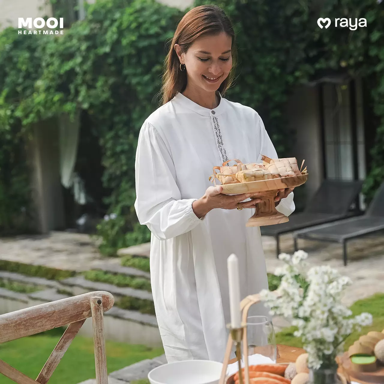 Mooi Tunik Wanita Atasan Wanita Reena Tunik - White