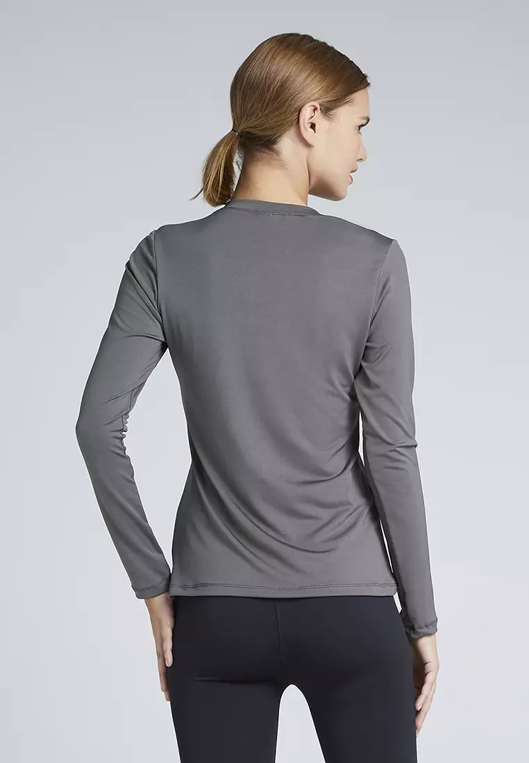 Flexzone Long Sleeves Sport Shirt Women Essential Grey