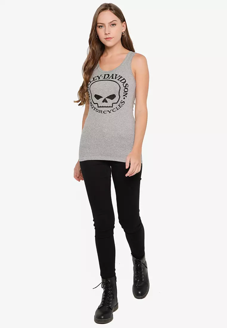 Skull 大圓領背心