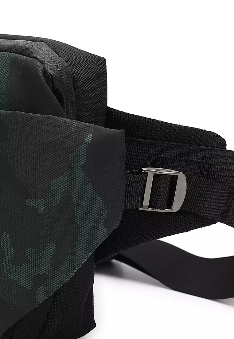 Camouflage Waist Bag / Belt Bag / Chest Bag - Black