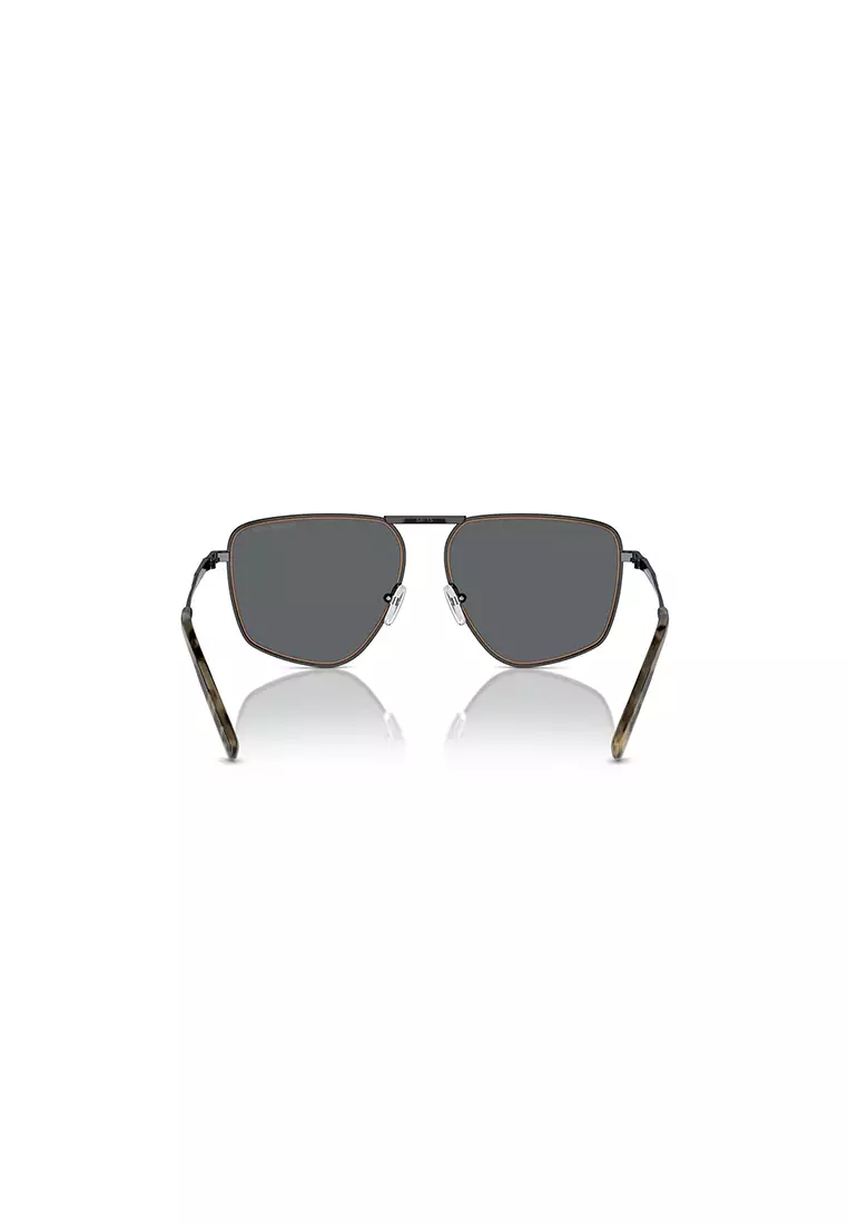 Men's Pilot Frame Black Metal Sunglasses - MK1153