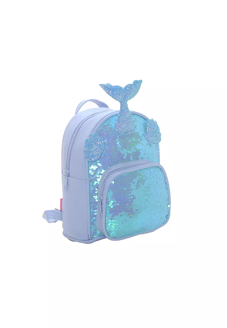 Tas Ransel Anak Mermaid Sequin Mini Biru 23x18 cm