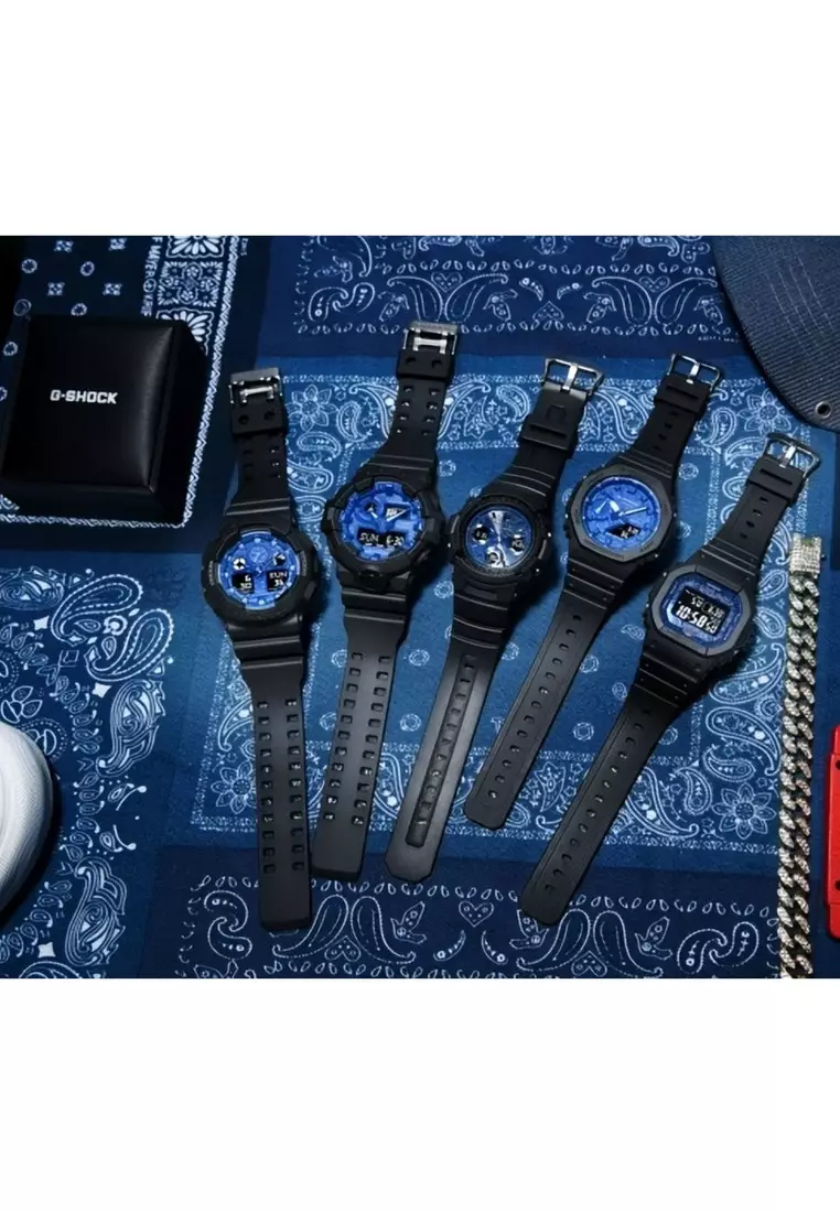 Buy G-Shock Casio G-Shock Men's Analog-Digital Watch GA-100BP-1A Black  Resin with Blue dial Sport Watch Online ZALORA Malaysia