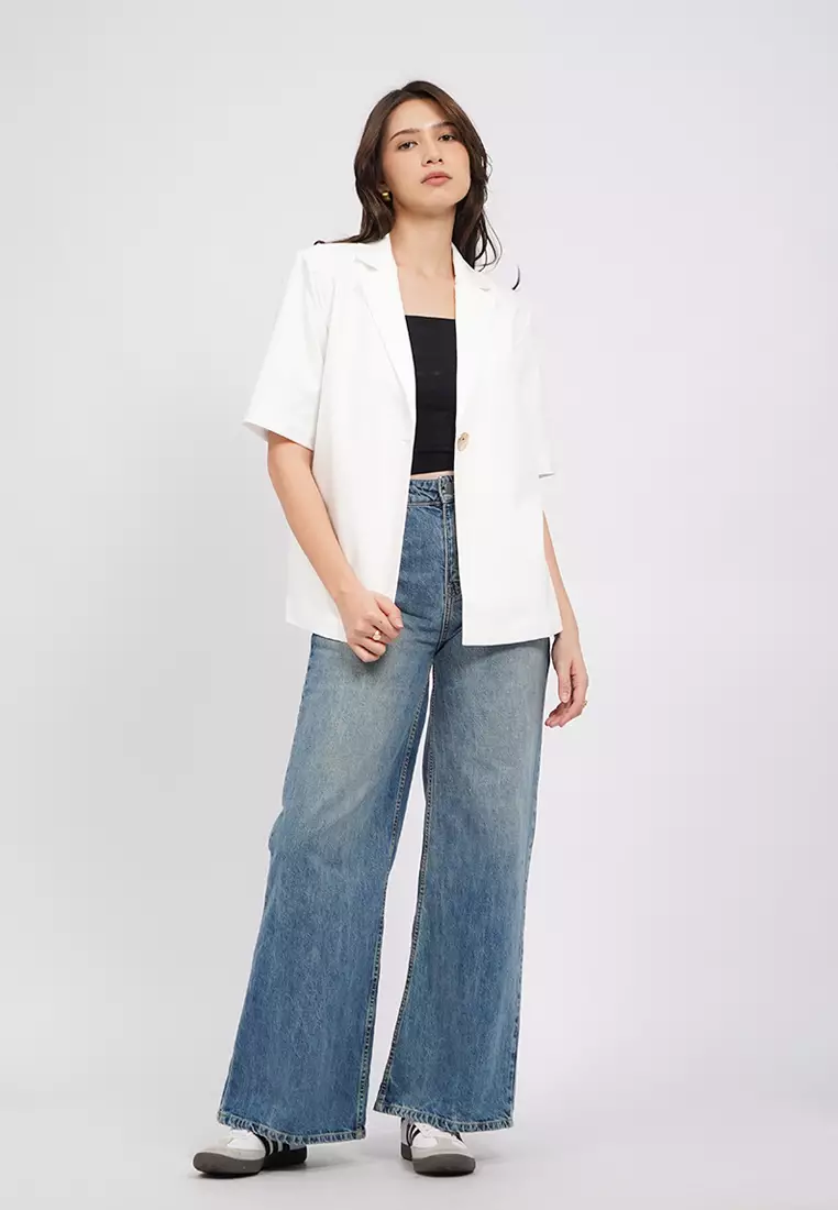 Oversized Short Sleeve Blazer