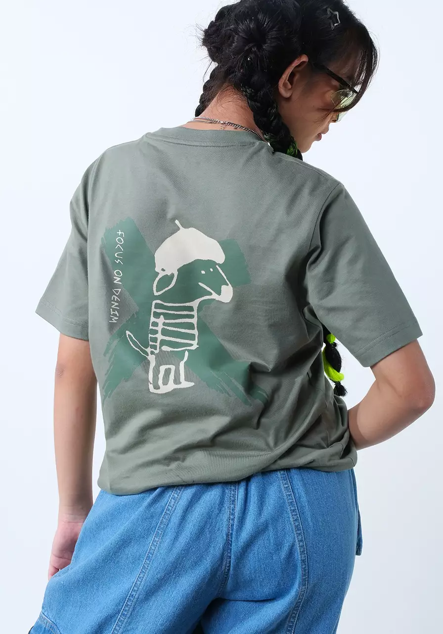 Kaos Regular Wanita Snoop Dusty Green