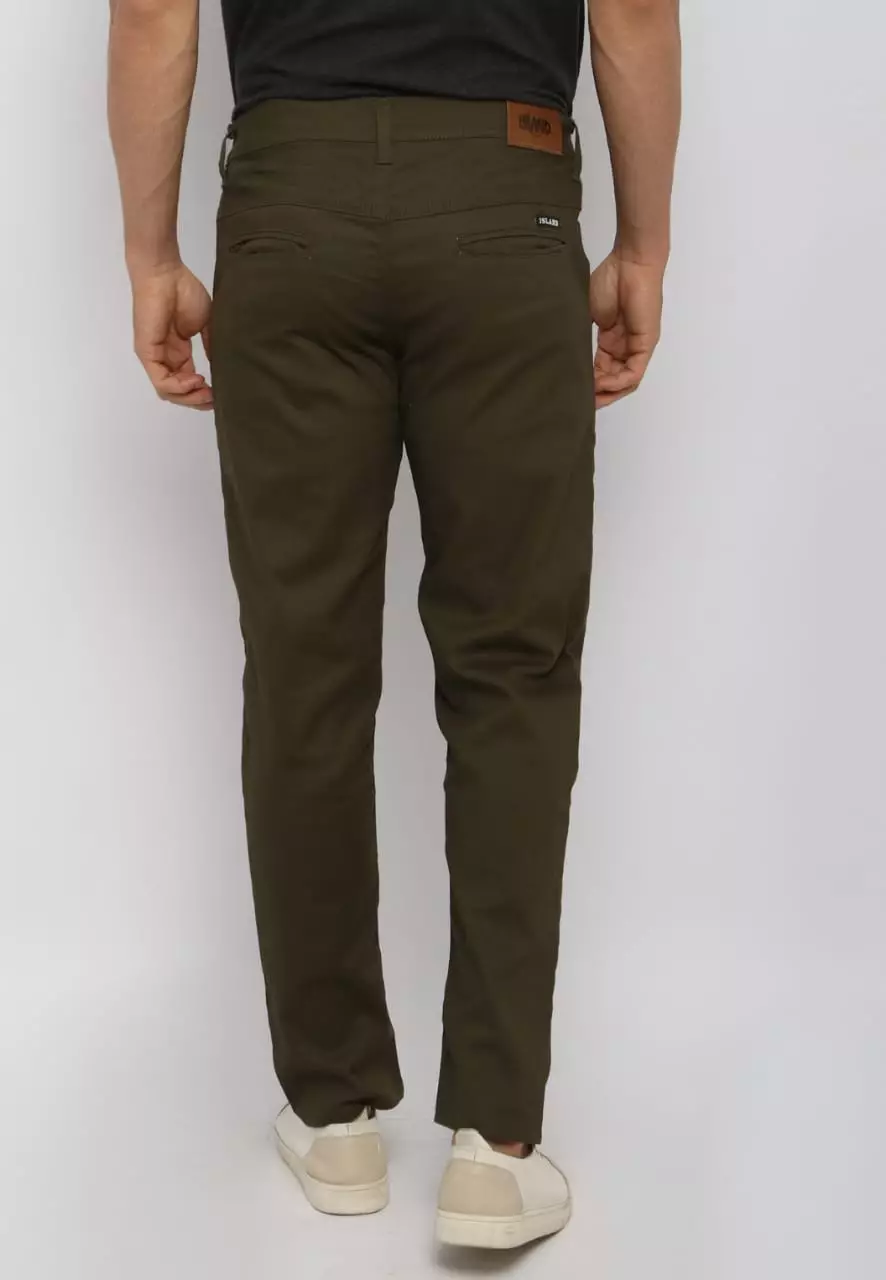 Celana Pria Panjang Chinos Hijau Army Slimfit