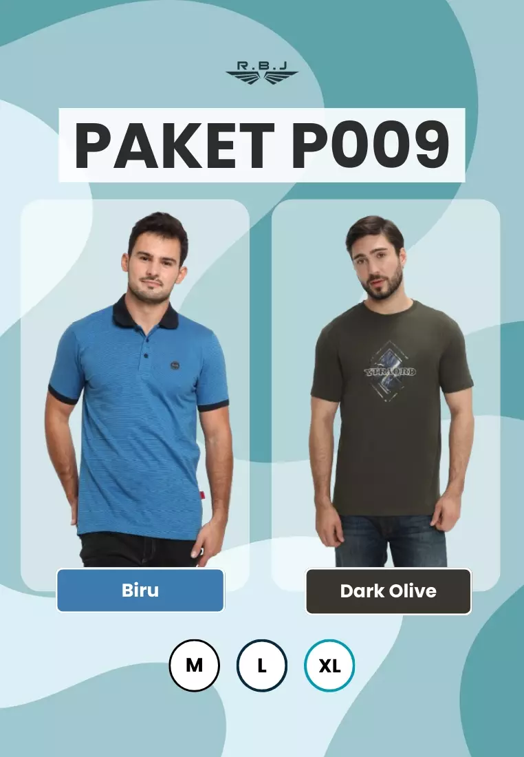 Buy 1 Get 1 Polo Shirt + T-Shirt Pria