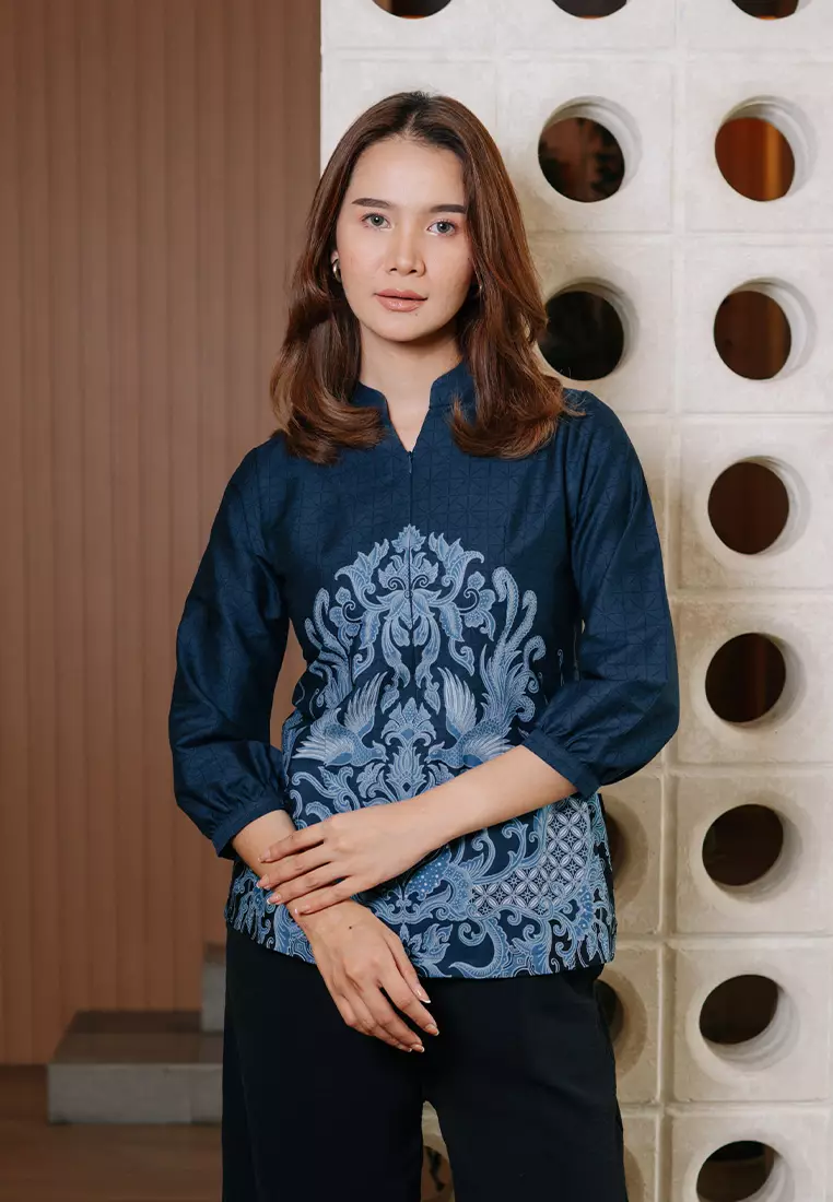 Hadinata Batik Wanita Superfine Blouse Dinea Davanka