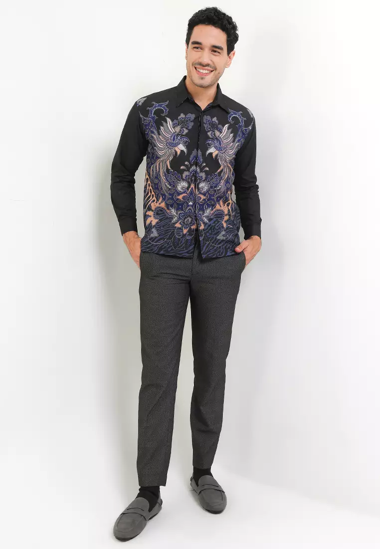 Abimanyu Kemeja Batik Exclusive Premium Pria Casual Modern Lengan Panjang