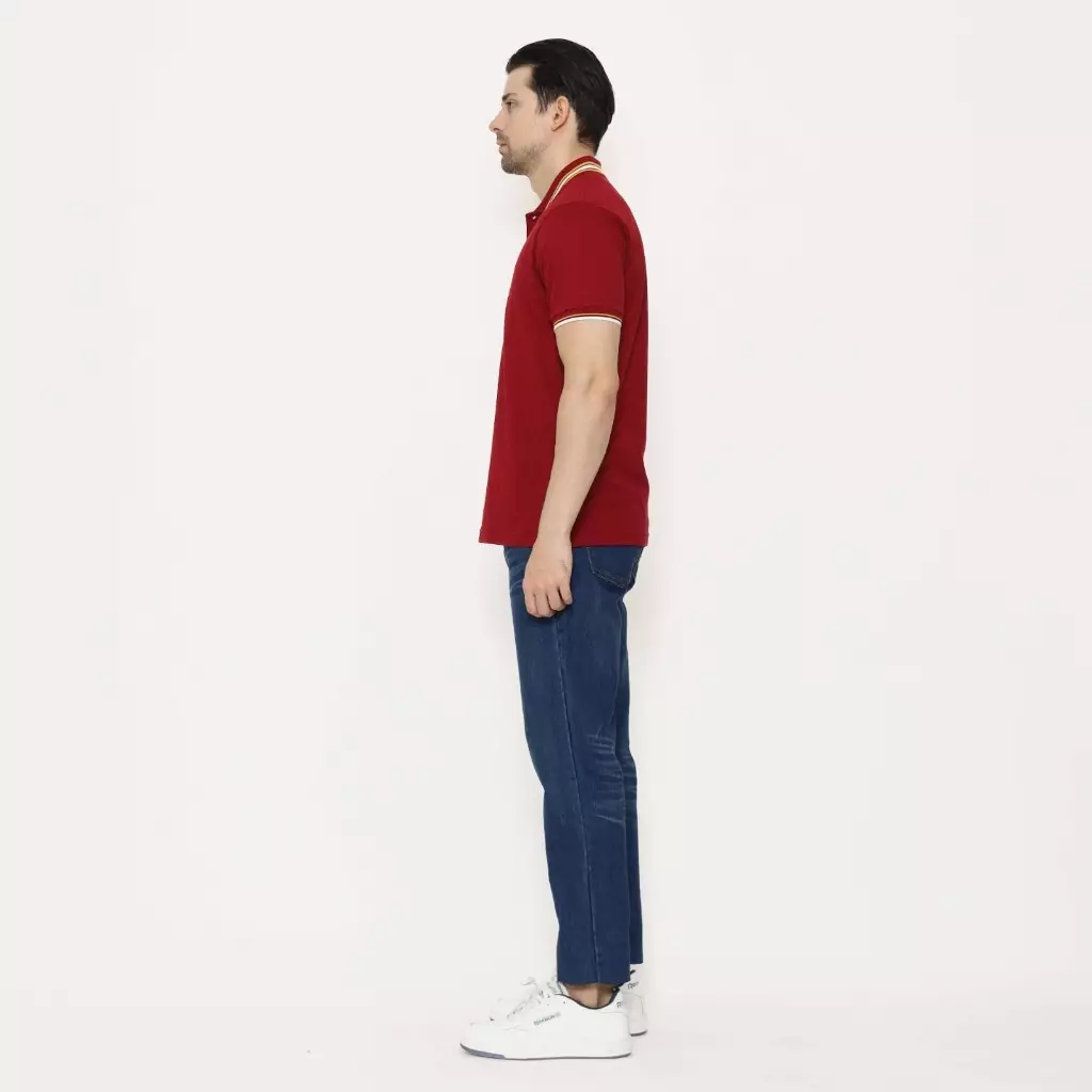 Hammer Men Fashion Polo L1PI033M1| Kaos Polos Lengan Pendek Maroon