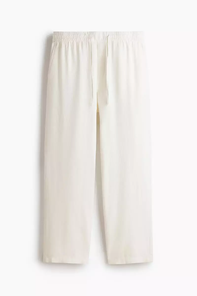 Relaxed Fit Linen-blend trousers