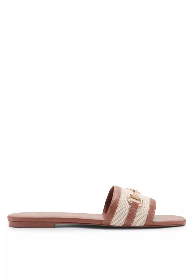 Discount on Mango  shoes - SKU: Leather Sandals With Buckle Strap