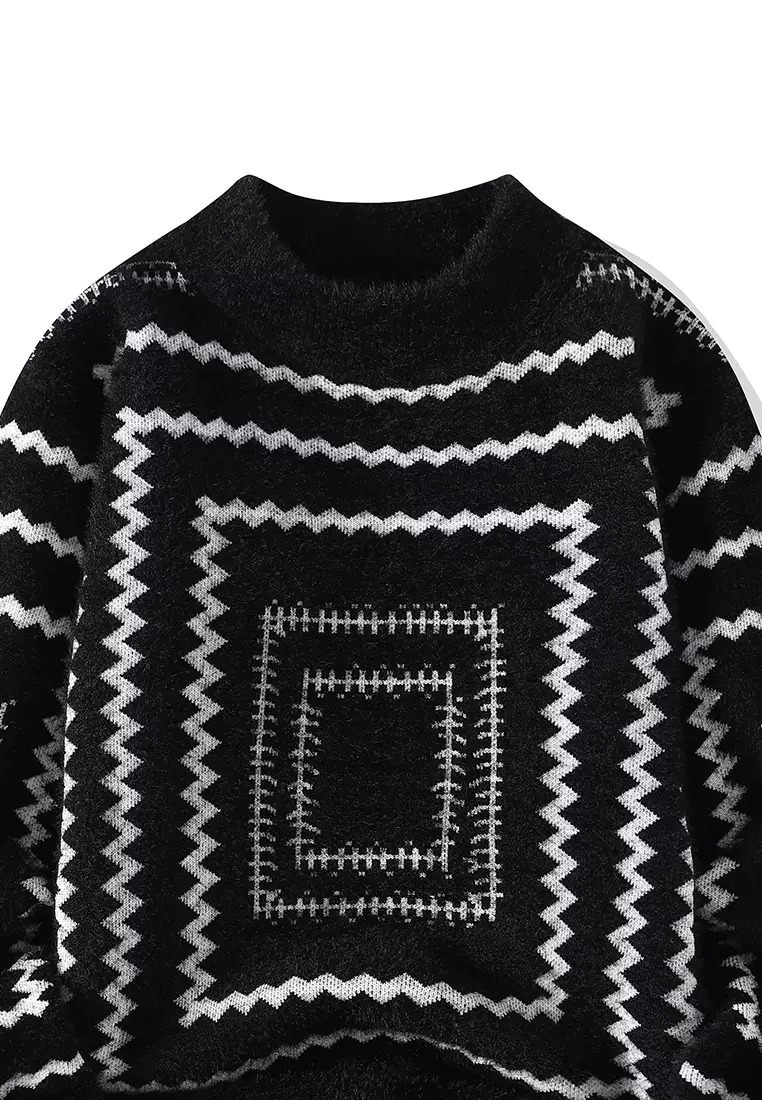 Buy Twenty Eight Shoes Geometric Fringe Knit Sweater AY H8538 2024